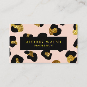 Carte De Visite Glam Parties scintillant Gold Blush Empreinte de l