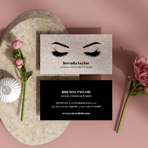 Carte De Visite Glam Parties scintillant maquillage Artiste Eyelas
