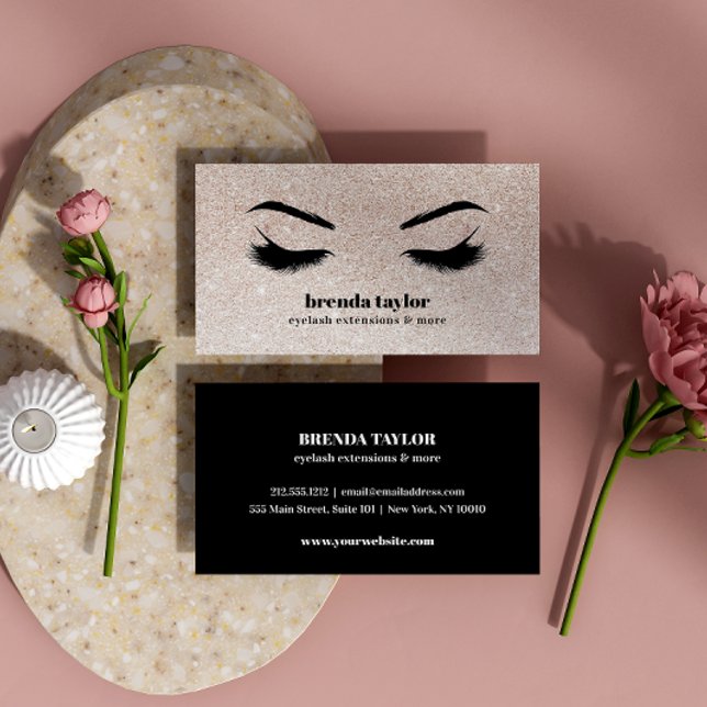 Carte De Visite Glam Parties scintillant maquillage Artiste Eyelas (Créateur téléchargé)