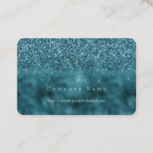 Carte De Visite Glam Parties scintillant turquoise Glitz