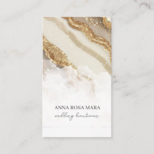 Carte De Visite *~* Glam QR Luxe Agate Gold Parties scintillant AP