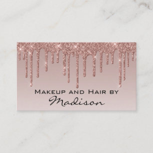 Carte De Visite Glam Rose Gold Faux Parties scintillant Dérives A