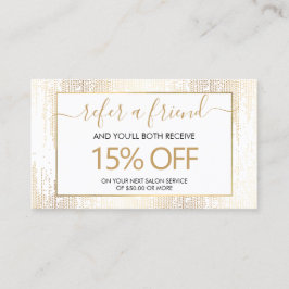 Carte De Visite Glam Script Gold Confetti Rain Referendum