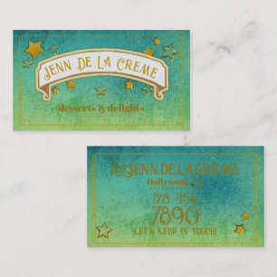 Carte De Visite Glam Starry Nights Surf Vintage