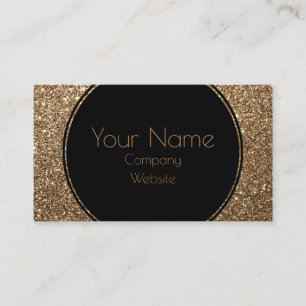 Carte De Visite Glamor classique Gatsby Parties scintillant noir e