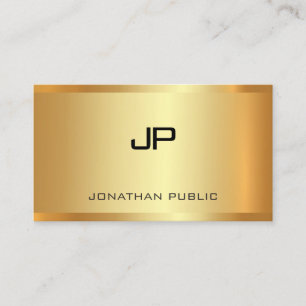 Carte De Visite Glamor Faux Gold Modèle moderne Élégant tendance