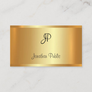 Carte De Visite Glamor Gold Look Moderne Professionnel Élégant Lux