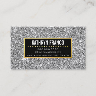 Carte De Visite GLAMOROUS SPARKLE mignon parties scintillant en or