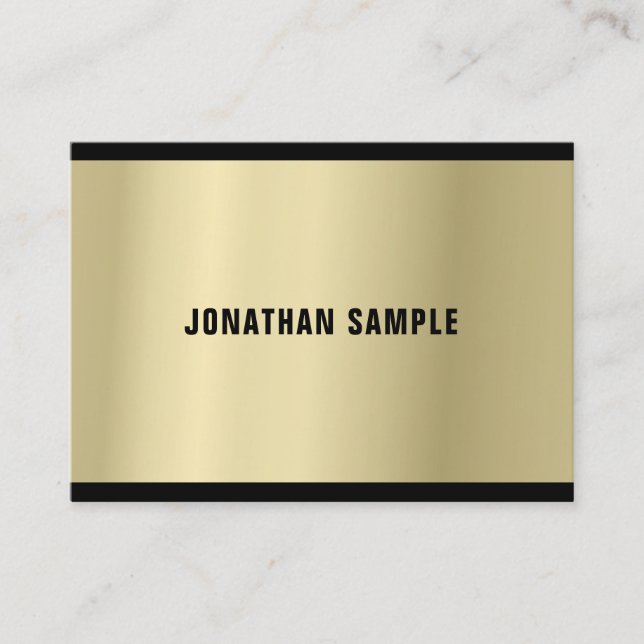 Carte De Visite Glamour Graceful Gold Look professionnel luxe (Devant)