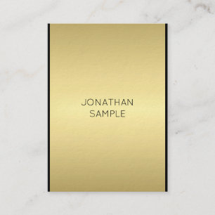 Carte De Visite Glamour moderne artistique Élégant Black Gold Elit