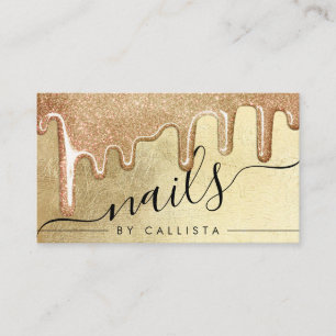 Carte De Visite Glamour Or épais Parties scintillant Drives ongles