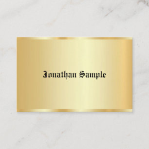 Carte De Visite Glamour personnalisé Modèle Vieux Texte Faux Gold