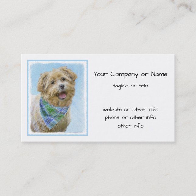 Carte De Visite Glen of Imaal Terrier Peinture - Art original Chie (Devant)