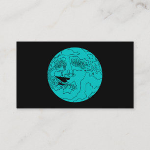 Carte De Visite glissement de coup par clair de lune
