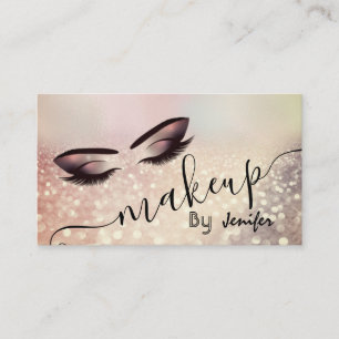 Carte De Visite Glitterie de luxe maquillage yeux calligraphie