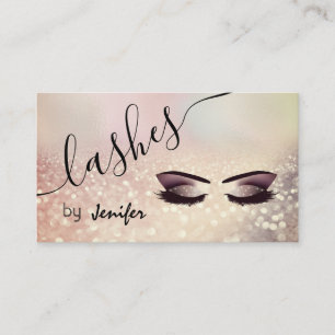 Carte De Visite Glitterie de luxe maquillage yeux calligraphie