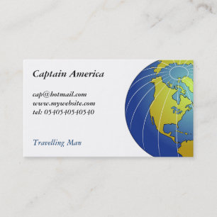 Carte De Visite Globe de la terre