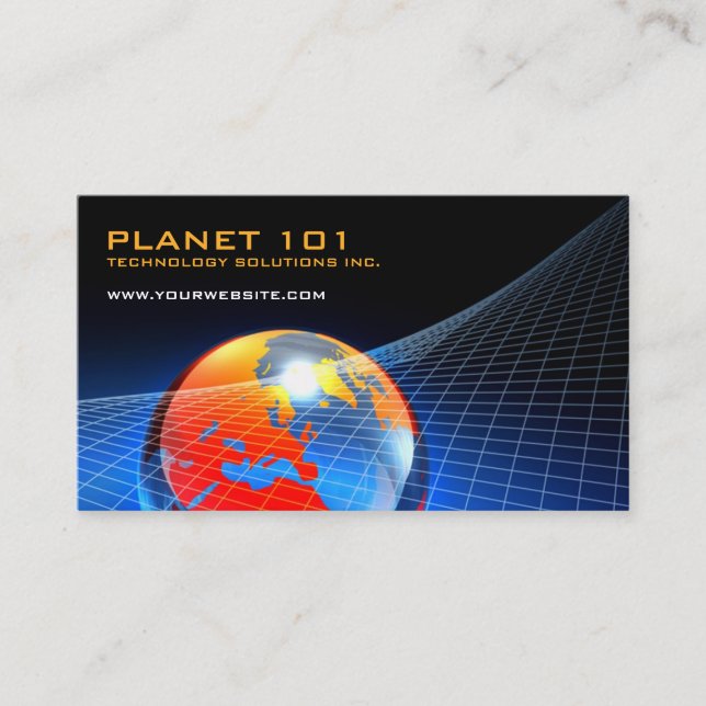 Carte de visite Globe Grid (Devant)