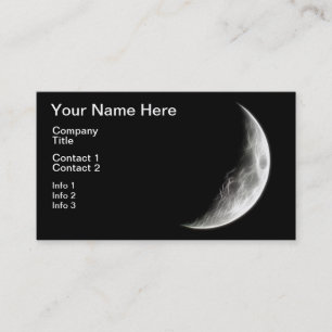 Carte De Visite Globe lunaire de planète de lune quarte