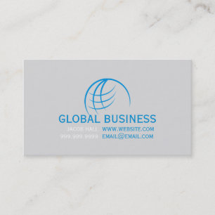 Carte de visite globe terrestre professionnelle