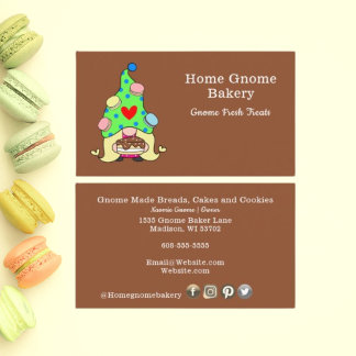 Carte De Visite Gnome Maison Boulangerie Pâtisserie Gâteaux & Trai