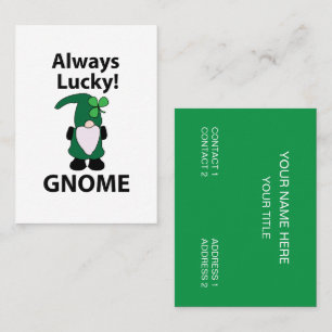 Carte De Visite Gnome Trèfle Chanceux Fête de la Saint-Patrick Gno
