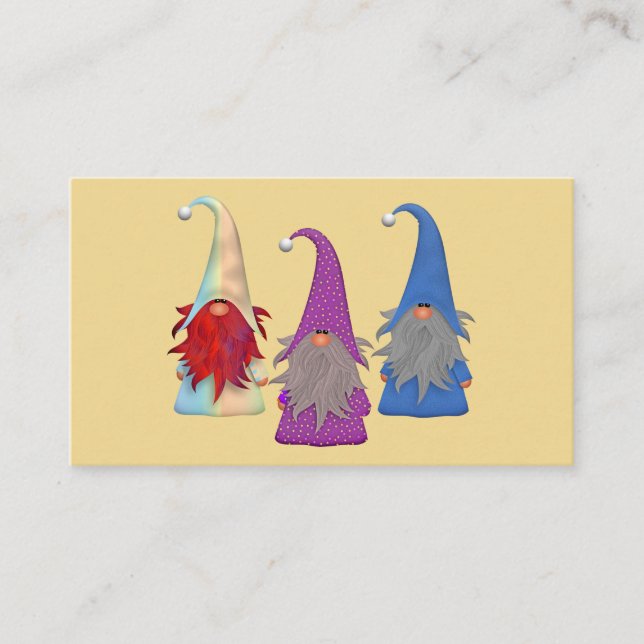 Carte de visite Gnomes Trio (Devant)
