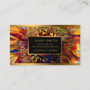 Carte De Visite Gold Big Sun Sunflower Elegance Collection