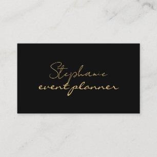 Carte De Visite Gold Black Golden Yellow Personnalisé Nom Cool ten