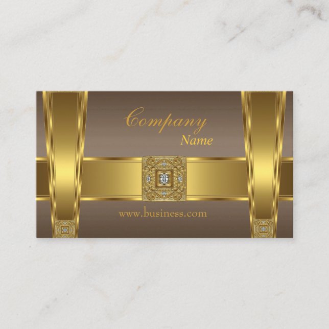 Carte De Visite Gold Brown Jewel Company (Devant)
