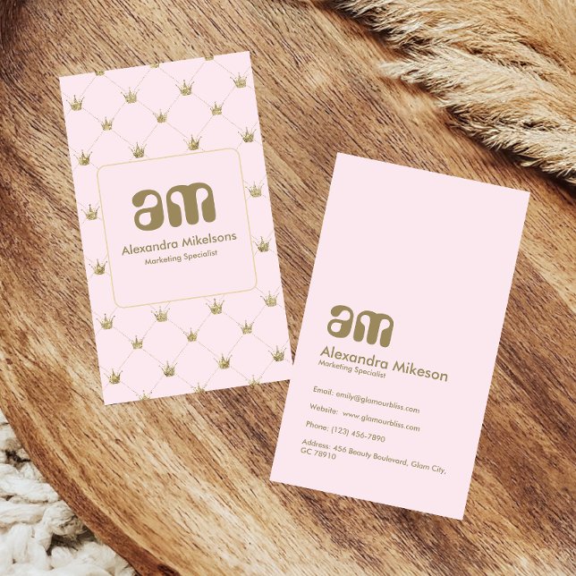 Carte De Visite Gold Crown Minimal Elegant (Créateur téléchargé)