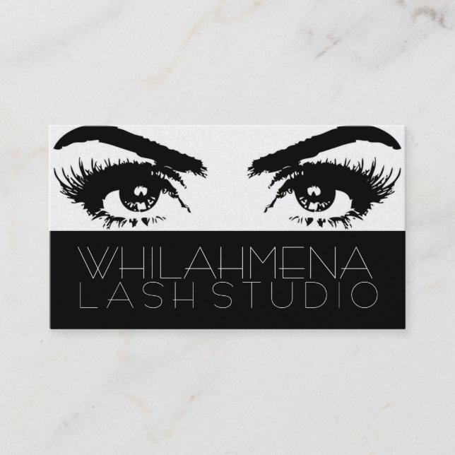 Carte de visite Gold Eyelash Extensions Studio (Devant)