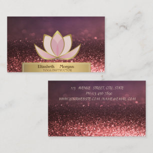 Carte De Visite Gold Femmes Silhouette Lotus Reiki Instructeur Bok