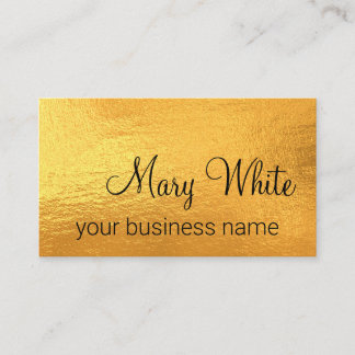 Carte De Visite Gold Foil Classic Rich Chic Glam Luxuriant