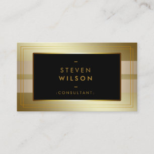 Carte De Visite Gold Foil Faux Web Modern Computer Financial