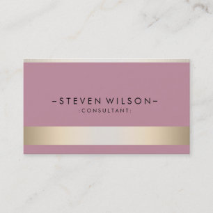 Carte De Visite Gold Foil Metal Professionnel Moderne Élégant