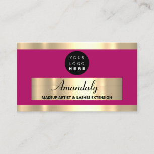 Carte De Visite Gold Frame Mode Beauté Shop rose VIP