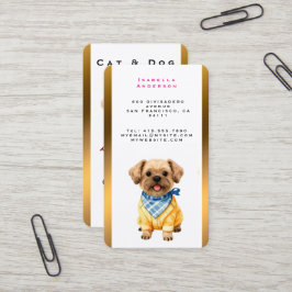 Carte De Visite Gold Grooming Dog Personalized Elegant Collection