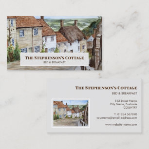 Carte De Visite Gold Hill Shaftesbury Dorset England Aquarelle