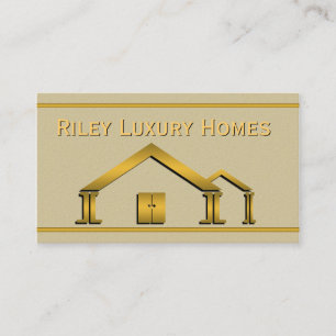 Carte De Visite Gold Home Icon Stucco Construction et construction