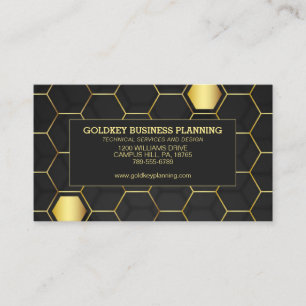 Carte De Visite Gold Honeypeb Black Shadow