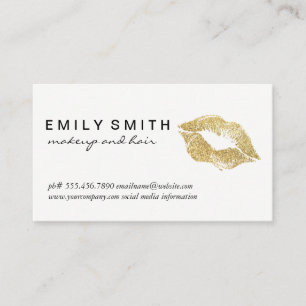 Carte De Visite Gold Kiss Luxe