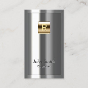 Carte De Visite Gold Logo métallc Dispatcher Business Card