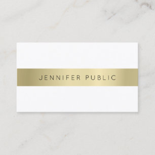 Carte De Visite Gold Look minimaliste moderne Plain Professional