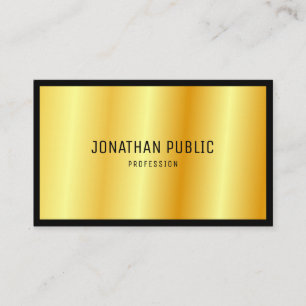 Carte De Visite Gold Look moderne élégant Modèle professionnel