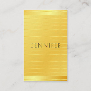 Carte De Visite Gold Look moderne Modèle élégant Premium épais