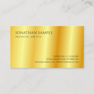 Carte De Visite Gold Look Professional moderne élégant Modèle