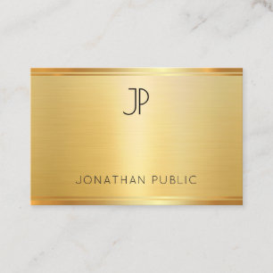 Carte De Visite Gold Look Professional Moderne Modèle élégant