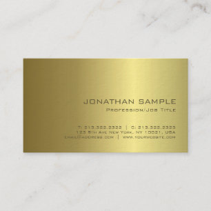 Carte De Visite Gold Look Sophistiqué Design moderne Luxe