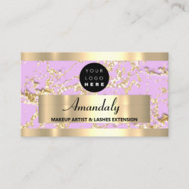 Carte De Visite Gold Marble Consulting Parties scintillant Pink Pa